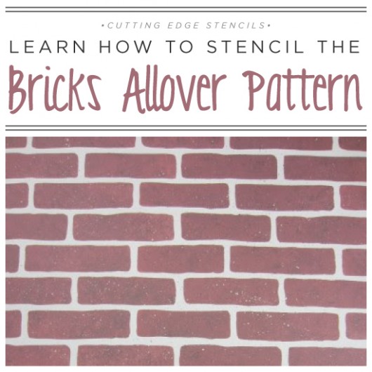 Cutting Edge Stencils shares how to stencil the Brick Allover pattern. http://www.cuttingedgestencils.com/bricks-stencil-allover-pattern-stencils.html