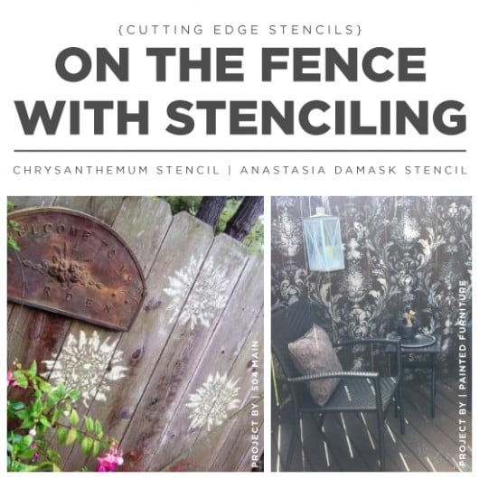 Cutting Edge Stencils shares an easy outdoor decorating idea using stencils to spruce up a boring fence.