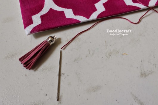 Pink suede tassels from Paint-A-Pillow. http://paintapillow.com/index.php/suede-tassels-pack-of-4.html