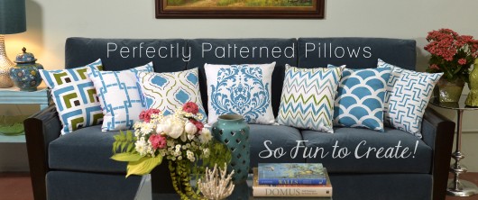 Create your own custom designer pillows with our Paint-A-Pillow stencil kit!  http://paintapillow.com/