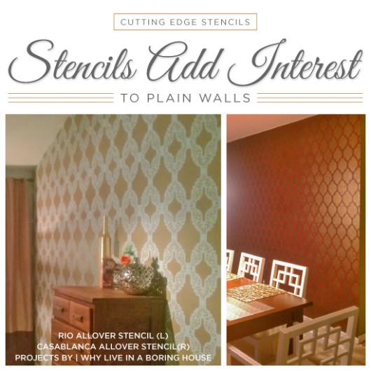 Cutting Edge Stencils shares DIY stencil ideas as an alternative to wallpaper. http://www.cuttingedgestencils.com/wall-stencils-stencil-designs.html