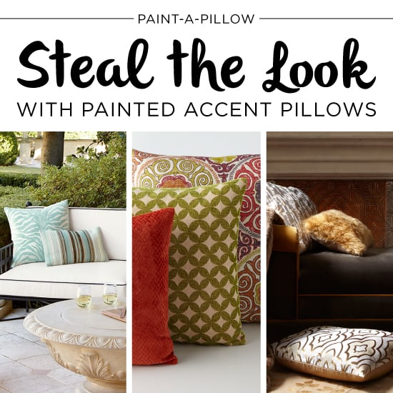 Paint-A-Pillow shares how to recreate popular Horchow accent pillows using stencils. http://paintapillow.com/index.php/