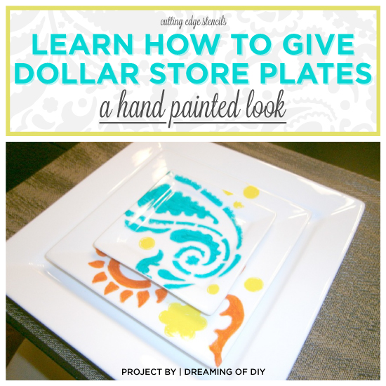 Cutting Edge Stencils shares a DIY stenciled plate idea using the Paisley Allover pattern and sharpies. http://www.cuttingedgestencils.com/paisley-allover-stencil.html