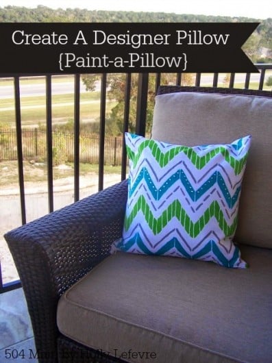 A DIY stenciled accent pillow using the Tribe Paint-A-Pillow kit. http://paintapillow.com/index.php/tribe-paint-a-pillow-kit.html