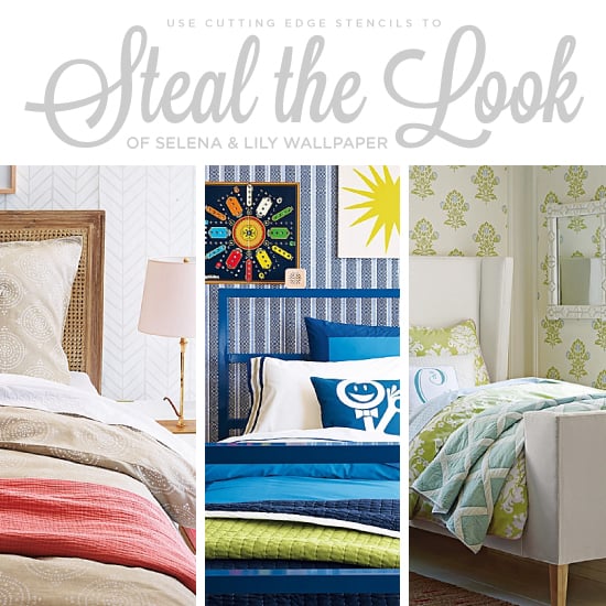Cutting Edge Stencils shares how to steal the look of your favorite Serena & Lily wallpaper. http://www.cuttingedgestencils.com/wall-stencils-stencil-designs.html