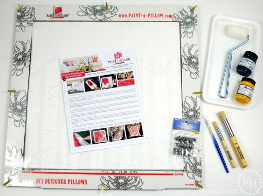 Paint-A-Pillow kit comes ready to create gorgeous DIY accent pillows. http://paintapillow.com/index.php/