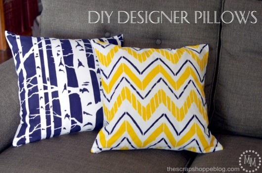 DIY designer accent pillows using Paint-A-Pillow. http://paintapillow.com/index.php/