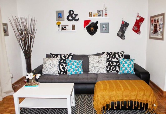 DIY winter accent pillows using the Oasis Paint-A-Pillow kit. 