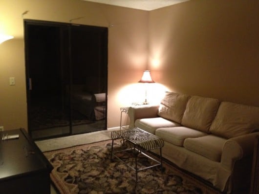 A before shot of a living room.