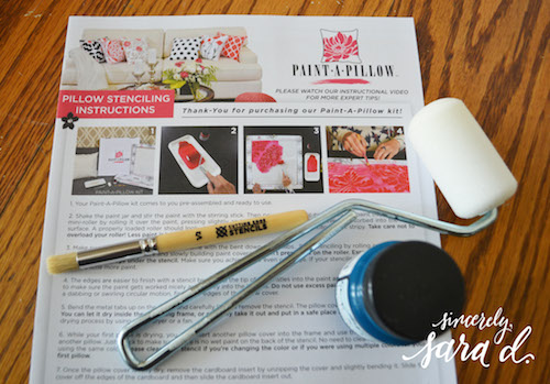 The Paint-A-Pillow instructions illustrate how to easily create a DIY accent pillow. http://paintapillow.com/index.php/funky-wheel-paint-a-pillow-kit.html