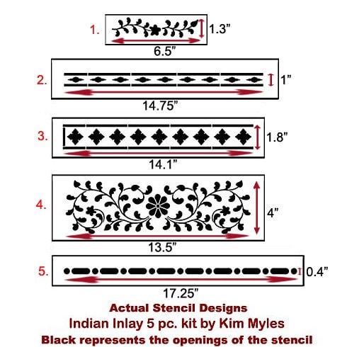 The Indian Inlay Stencil Kit from Cutting Edge Stencils. http://www.cuttingedgestencils.com/indian-inlay-stencil-furniture.html