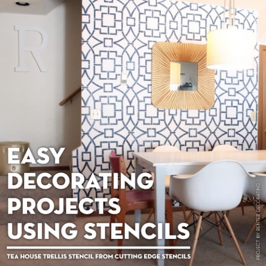 Cutting Edge Stencils shares easy DIY decorating projects using stencils. http://www.cuttingedgestencils.com/tea-house-trellis-allover-stencil-pattern.html