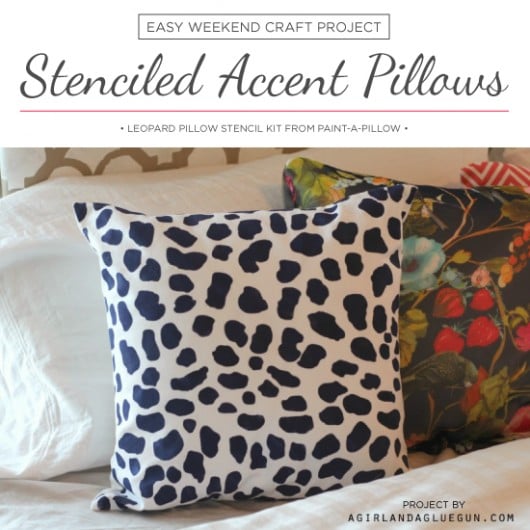Cutting Edge Stencils shares an easy weekend craft idea using Paint-A-Pillow to make DIY accent pillows. http://paintapillow.com/index.php/leopard-skin-paint-a-pillow-kit.html