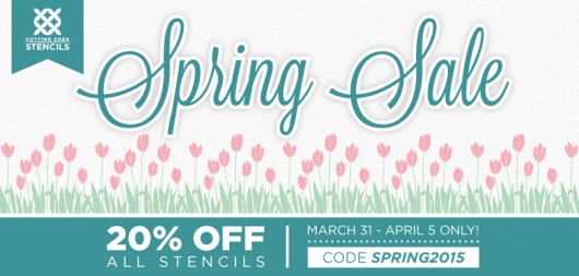 Spring Stencil Sale. Take 20% of all stencils from Cutting Edge Stencils http://www.cuttingedgestencils.com/wall-stencils.html