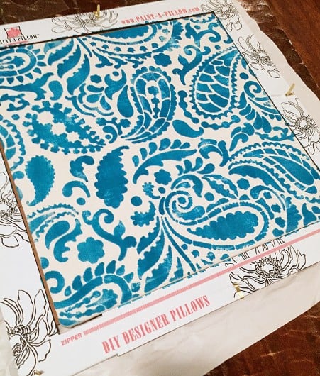 How to make your own DIY stenciled accent pillows using the Paisley Paint-A-Pillow. http://paintapillow.com/index.php/paisleys-paint-a-pillow-kit.html
