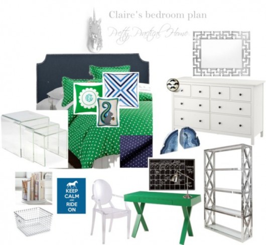 A design board for a girl's bedroom featuring Paint-A-Pillow. http://paintapillow.com/index.php/athena-paint-a-pillow-kit.html