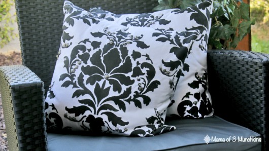 Cutting Edge Stencils shares how to create DIY outdoor accent pillows using the Wild Berry Damask Paint-A-Pillow kit. http://paintapillow.com/index.php/wild-berry-damask-paint-a-pillow-kit.html