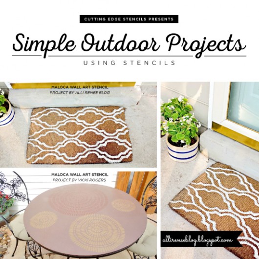 Cutting Edge Stencils shares DIY outdoor projects using stencils. http://www.cuttingedgestencils.com/sophia-trellis-stencil-geometric-wall-pattern.html