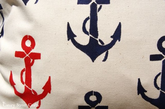 Stenciling a DIY nautical stenciled accent pillow using the Anchors Away Paint-A-Pillow kit. http://paintapillow.com/index.php/anchors-away-paint-a-pillow-kit.html