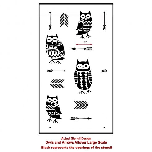 owls-arrows-allover-large-stencil-wall-pattern