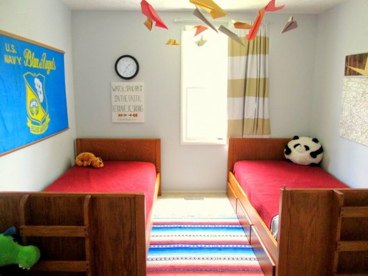 A boys bedroom before a makeover.