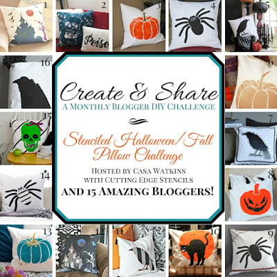 A Create and Share: Stenciled Halloween/Fall Pillow Challenge and giveaway. http://www.cuttingedgestencils.com/accent-pillow-stencil-kits.html