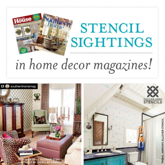 Stencils Featured In This Old House and Southern Home Magazine. http://www.cuttingedgestencils.com/wall-stencils-stencil-designs.html