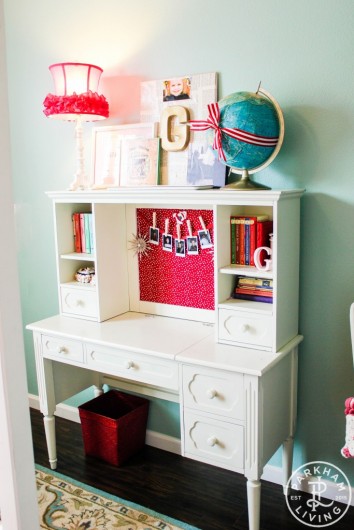 A DIY stenciled girls bedroom idea using the Chevron Allover Stencil from Cutting Edge Stencils. http://www.cuttingedgestencils.com/chevron-stencil-pattern.html