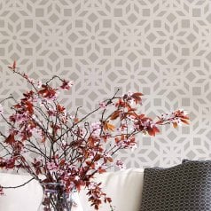The Kerala Allover wall stencil from Cutting Edge Stencils is an Indian inspired wall pattern. http://www.cuttingedgestencils.com/kerala-indian-stencil-geometric-pattern-stencils.html