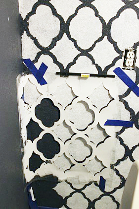 Learn how to stencil an accent wall using the Rabat Allover Stencil from Cutting Edge Stencils. http://www.cuttingedgestencils.com/moroccan-stencil-pattern-3.html