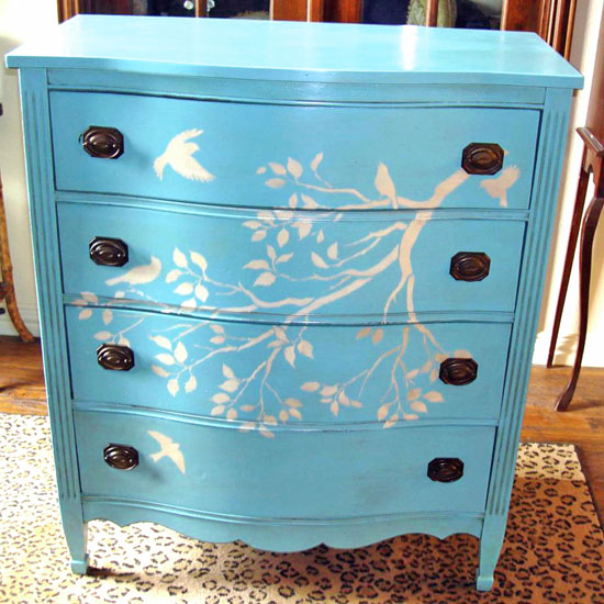 Decorating Ideas For Dazzling Up Your, Dresser Stencil Patterns