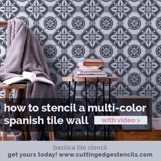 DIY-tile-stenciling-for-painting-tiles