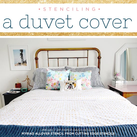 myriad-allover-stencil-diy-stenciled-duvet-cover-gold-polka-dots