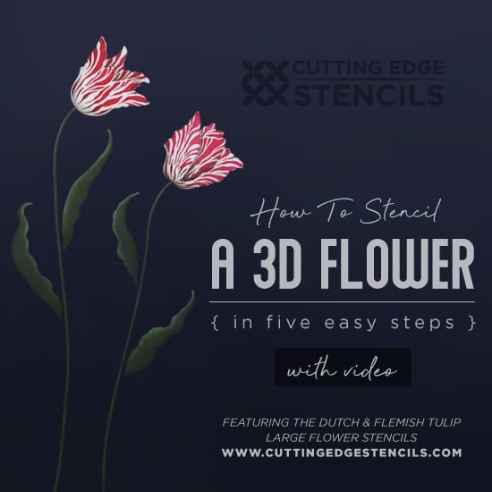 HowToStencil-3DFlower-Dutch-Flemish-Tulips-Cover