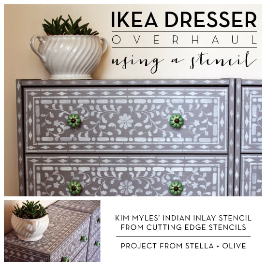 Indian-Inlay-Stencil-Kit-stenciled-Ikea-dresser-diy-furniture-makeover