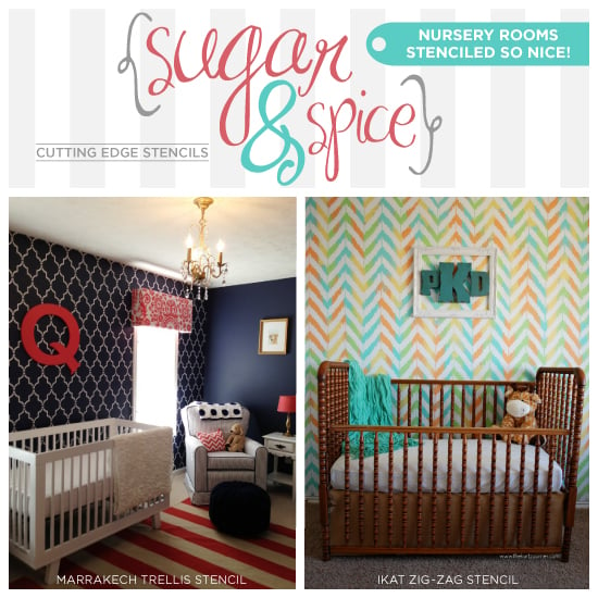 Marrakech-Trellis-Stencil-Ikat-Zig-Zag-Stencil-Nursery-Room-Ideas