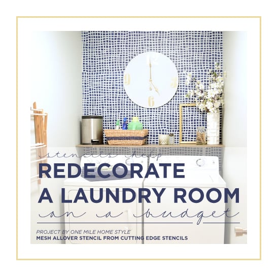 mesh-allover-stencil-diy-stenciling-laundry-room-navy-geometric-wallpaper