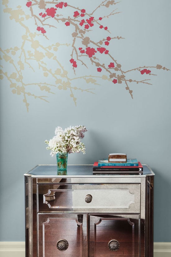 Sakura&amp;Butterflies-BenjaminMoore-stencils