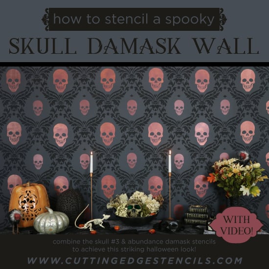 stenciled-halloween-accent-wall-DIY