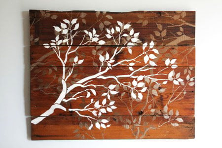 Stencil-Ideas-Wood-Wall-Art