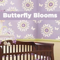 Stencil-pattern-Butterfly-Blooms