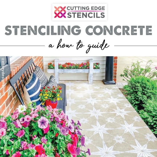 Stenciling-Concrete-Outdoor-Stencils-Star-Patio-Stencil