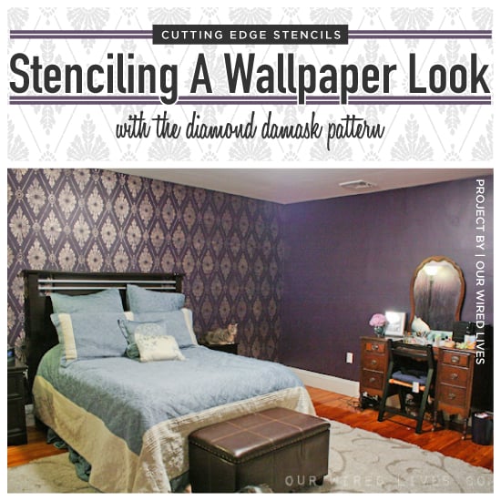 diamond-damask-stencil-diy-stenciled-bedroom-accent-wall-cutting-edge-sten