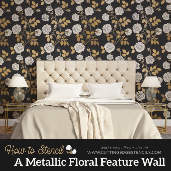 Wild-Roses-Metallic-Accent-Wall-Cover