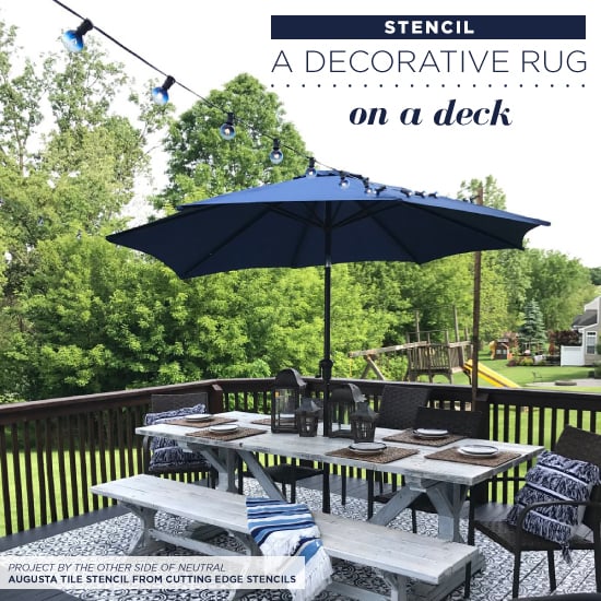 augusta-tile-stencil-diy-stenciled-outdoor-rug-deck-tutorial-cutting-edge-stencils