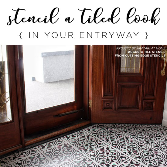 augusta-tile-stencils-diy-cutting-edge-stencils-stenciled-entryway-floor