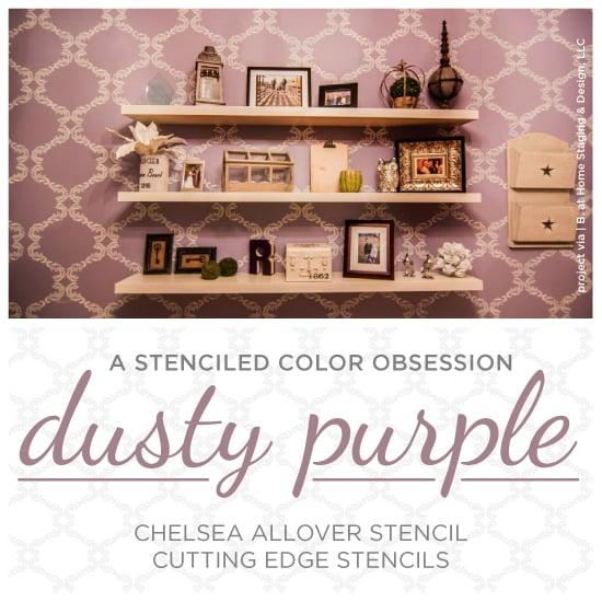 chelsea-stencil-diy-stenciled-office-accent-wall-purple