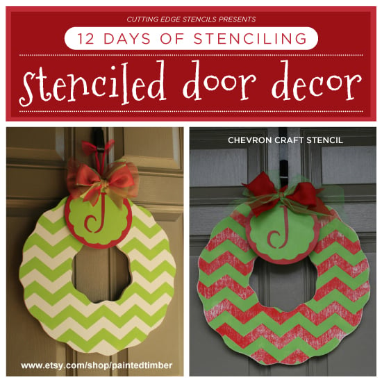 chevron-craft-stencil-diy-stenciled-door-decor