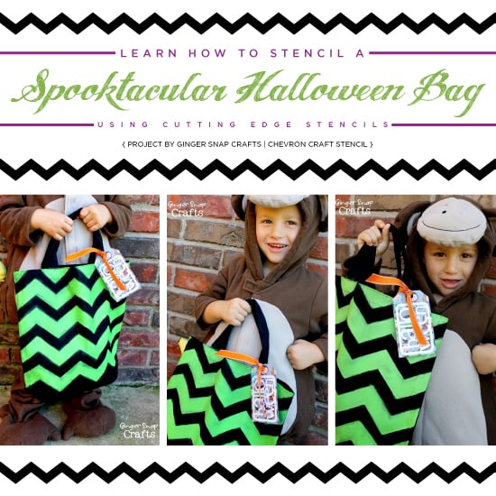 chevron-stencil- diy-stenciled-halloween-treat-tote-bag