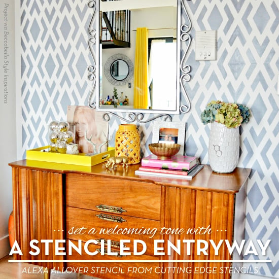 cutting-edge-stencils-diy-alexa-allover-stenciled-entryway-accent-wall